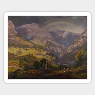 View from Stalheim by Johan Christian Dahl Magnet